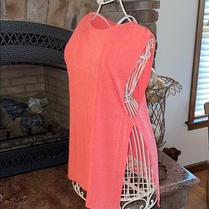 EUC Coral Side Slit Muscle Tank Top